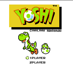Yoshi no Tamago title screen for Famicom